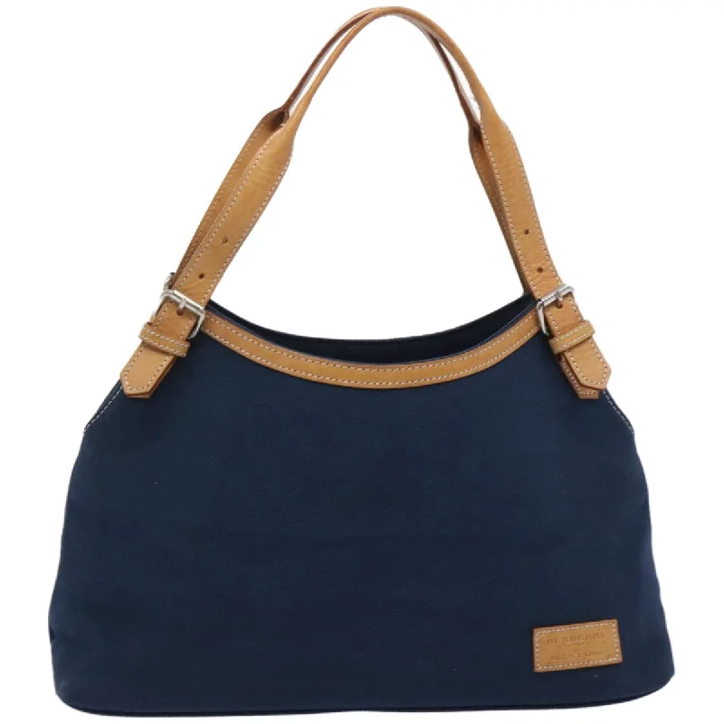 Burberry Blue Label Tote Bag Canvas Navy Auth ti1535