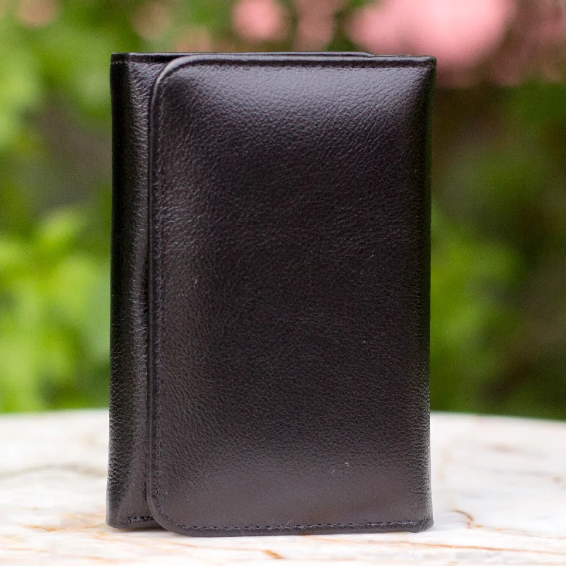 Black Infinity Tri-fold Wallet