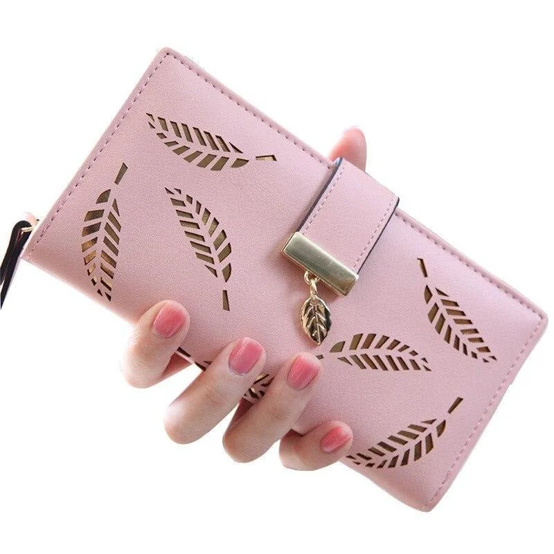 Hollow Out Leaf Wallet