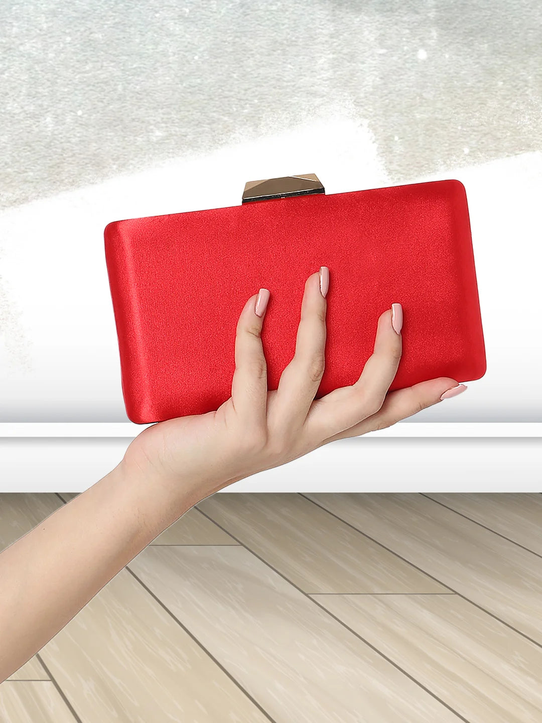 Caprese Harper Clutch Small E Red