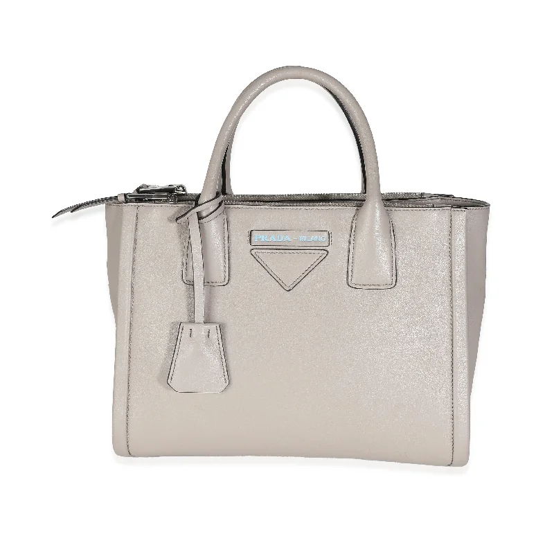 PRADA Grey Grace Calfskin Lux Concept Tote