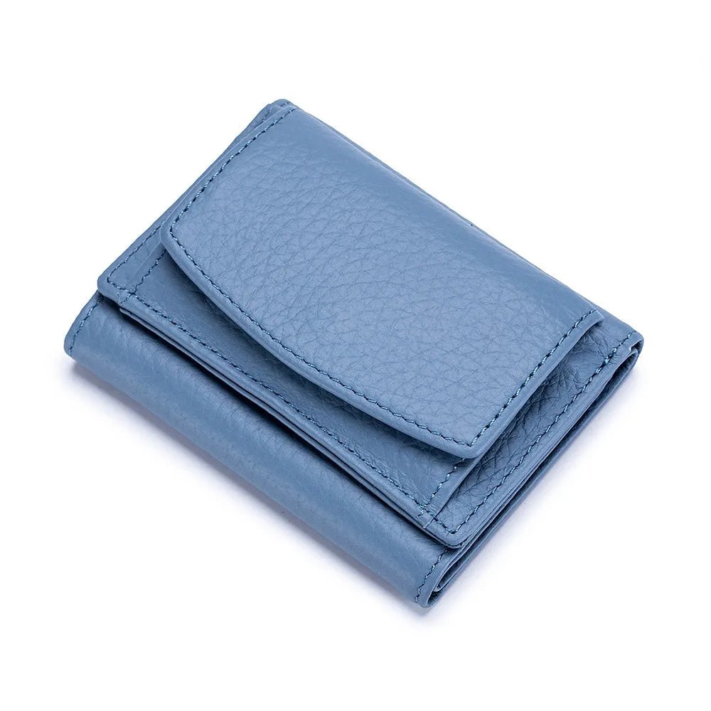 Genuine Leather RFID Mini Wallet: Stylish, Compact, and Functional