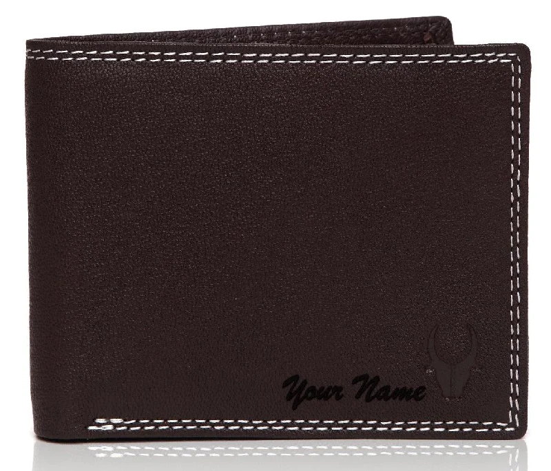 WildHorn® RFID Protected Custom Engraved Personalized High Quality Mens Leather Wallet for Gifting