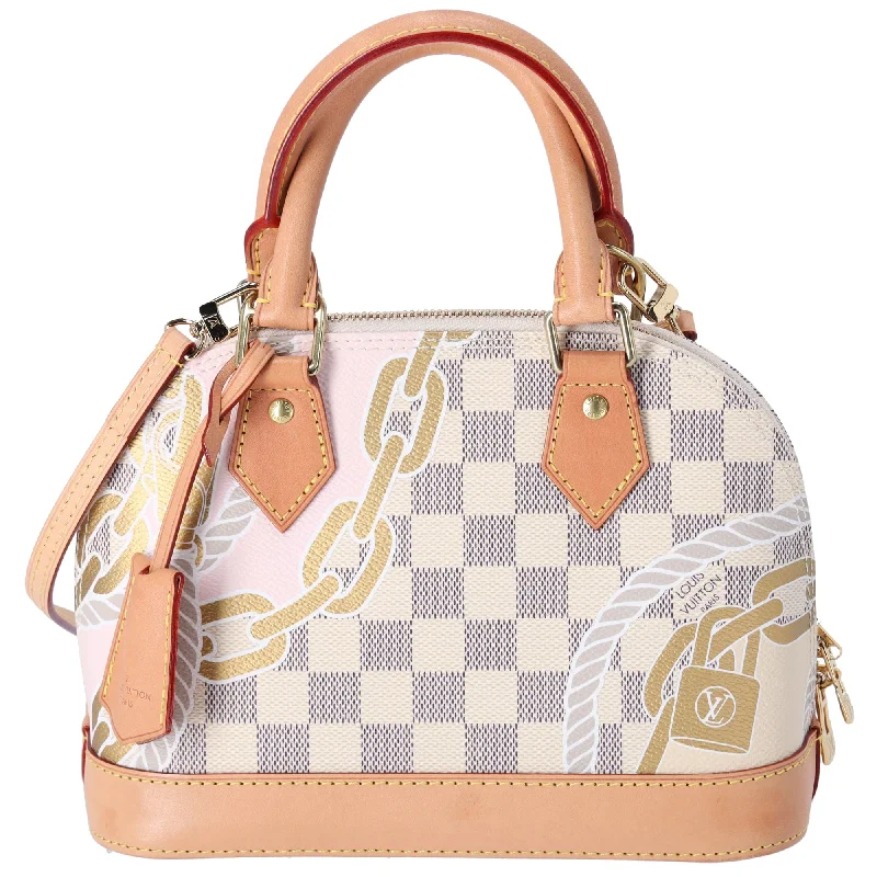 Louis Vuitton Alma BB Dome Satchel Shoulder Bag Damier Azur Nautical N40472