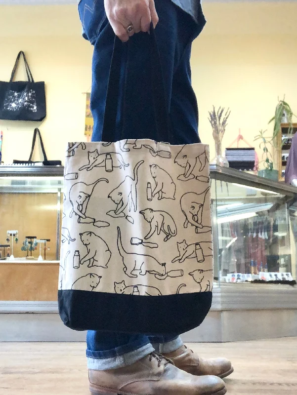 Cat Lap Book Tote