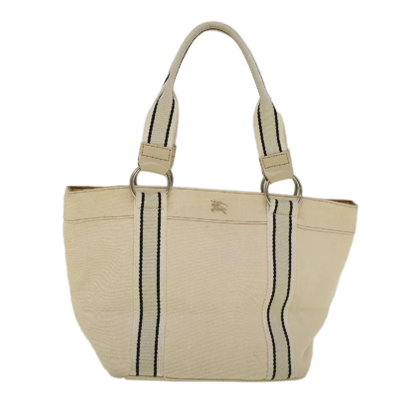 BURBERRY Blue Label Tote Bag Canvas Beige Auth ar10721