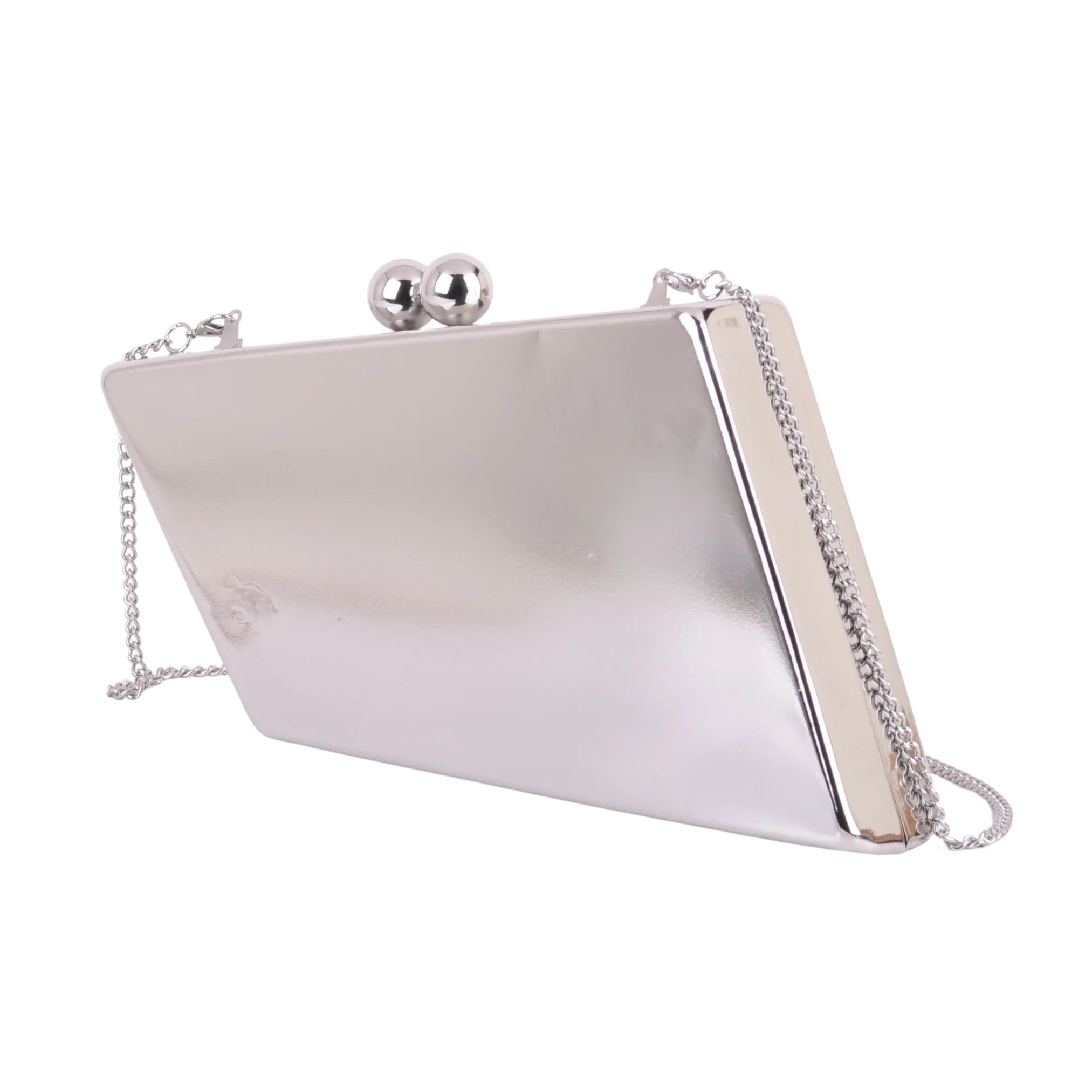 Metallic Chrome Asymmetrical Clutch