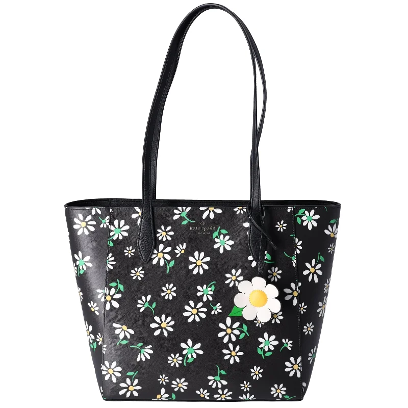 Kate Spade Dana Scattered Daisies Floral Large Tote Black Multi