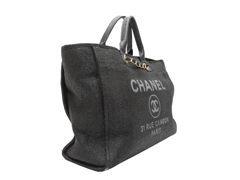 Black Chanel Medium Deauville Tote Bag