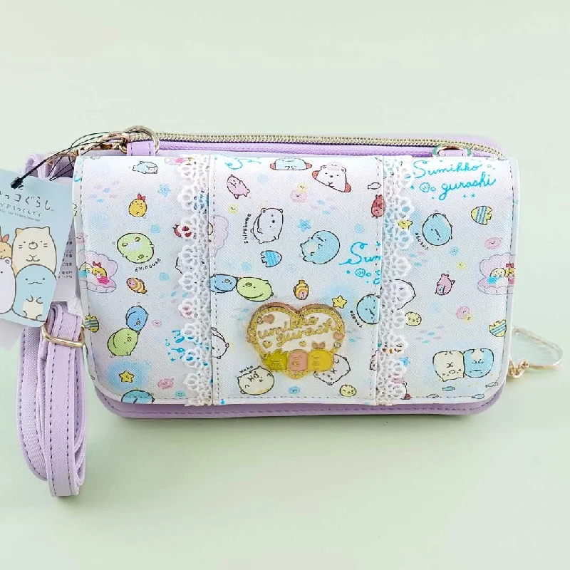 Sumikko Gurashi Sea Fantasy Purple Wallet Sling Bag