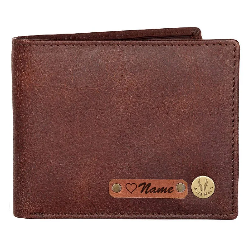 WILDHORN® RFID Protected Customizable Wallet for Gifting | Engrave with Your Name,Company Name or Initials