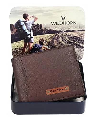 WILDHORN® RFID Protected Customizable Wallet for Gifting | Engrave with Your Name,Company Name or Initials