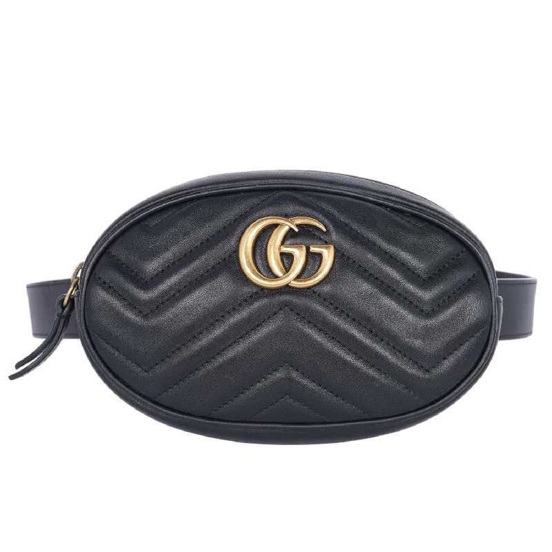 Matelasse GG Marmont Belt Bag 75 30 Black