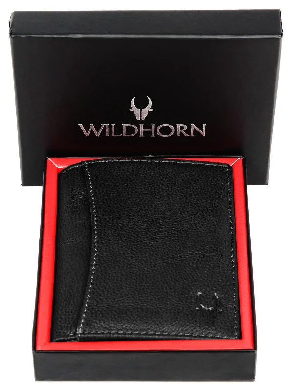 WILDHORN Top Grain Portrait Leather Wallet for Men | Ultra Strong Stitching | Handcrafted | RFID Blocking | 2 ID Slots | 11 Card Slots | Zip Compartment