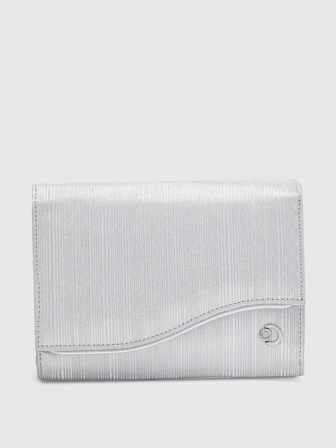 Caprese Bertha Clutch Medium Silver