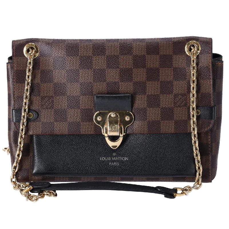 Louis Vuitton Vavin PM Damier Ebene Flap Shoulder Bag N40108 Brown Black Noir