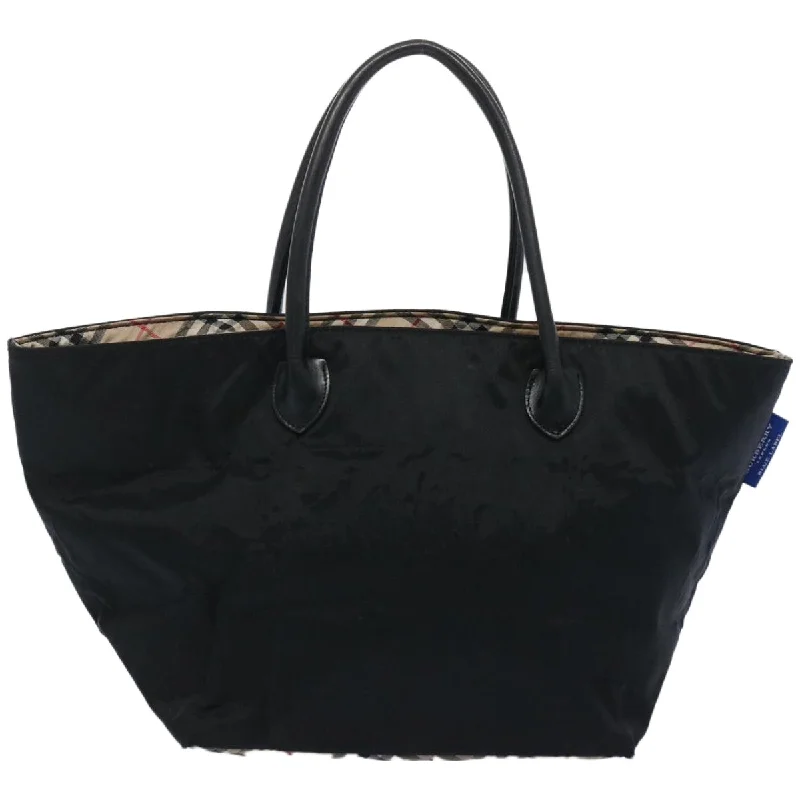 BURBERRY Blue Label Tote Bag Nylon Beige Auth ti1539