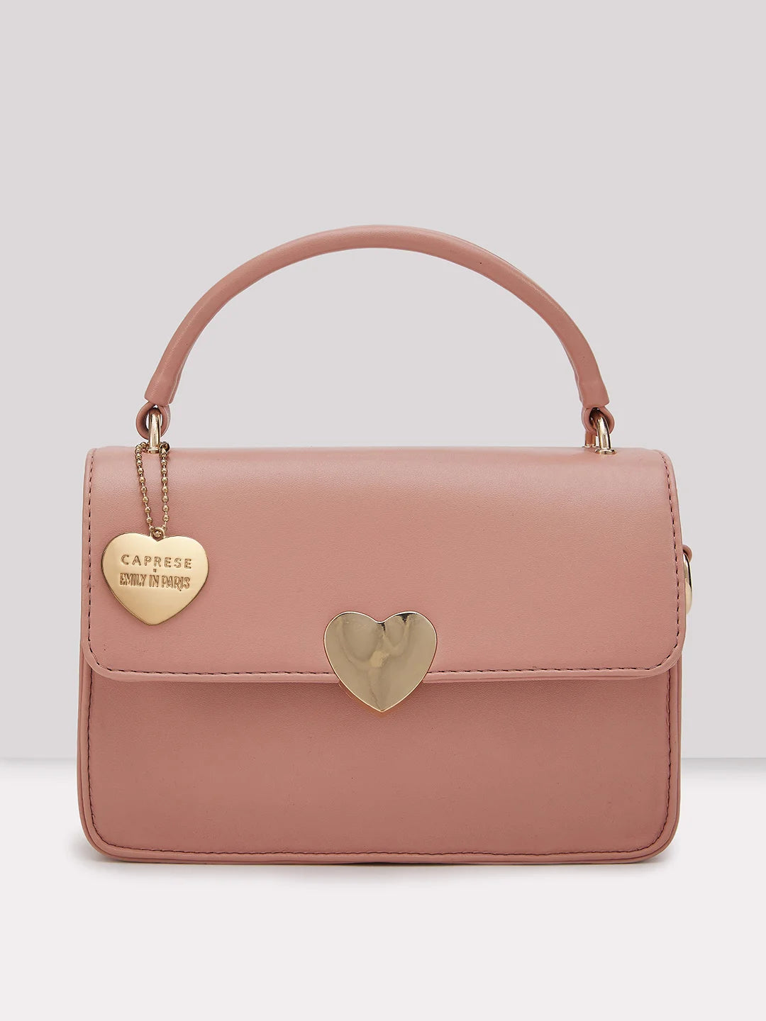 Caprese Emily In Paris Solid Milena Medium Sling Handbag Blush