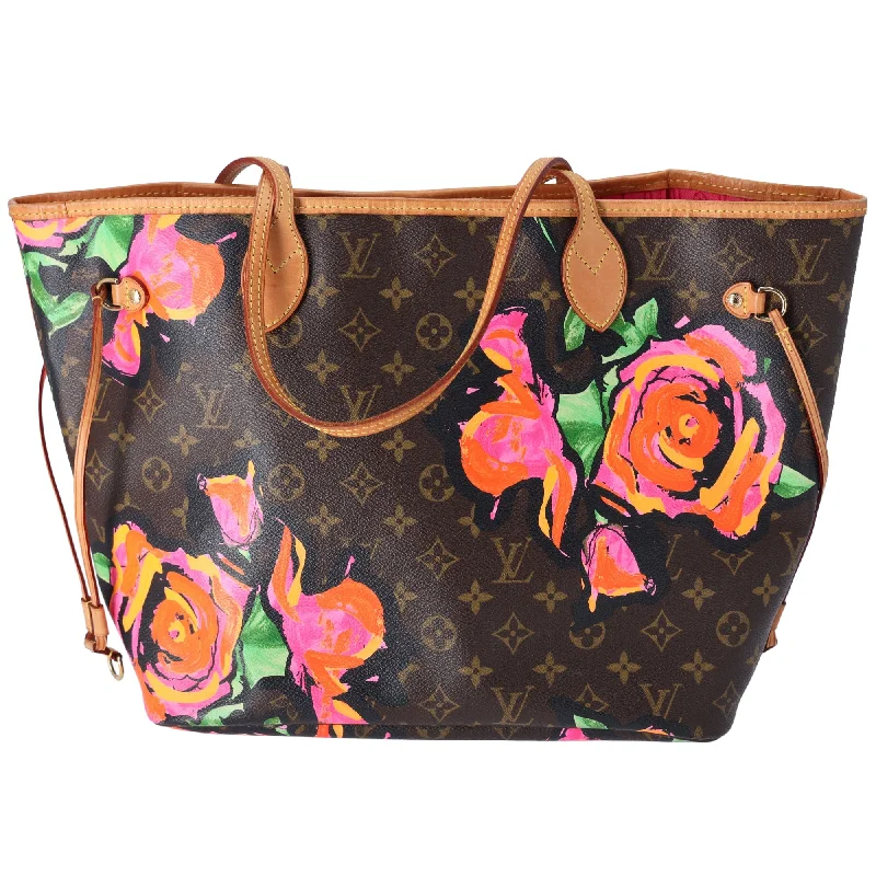 Louis Vuitton Neverfull MM Monogram Rose Tote Bag M48613 Brown Pink