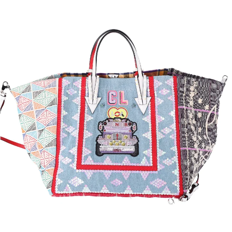 Christian Louboutin Manilacaba Caba Large Tote Motif Embroidered Multicolor