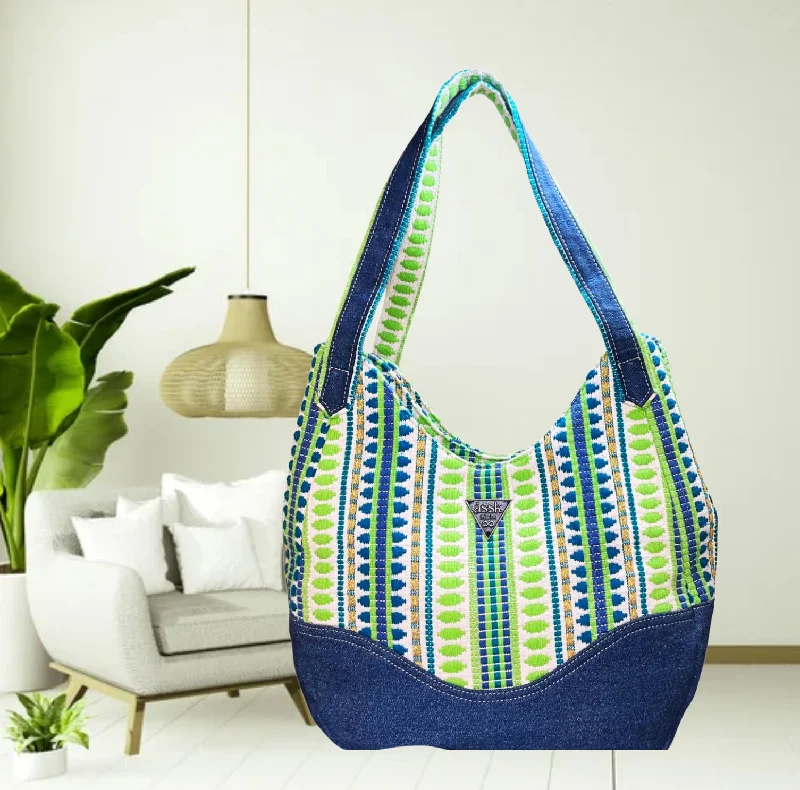 Stripe & seek Crescent Tote