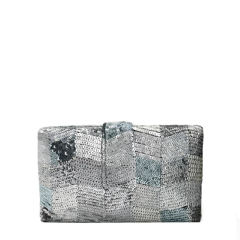 Silver Zigzag Clutch