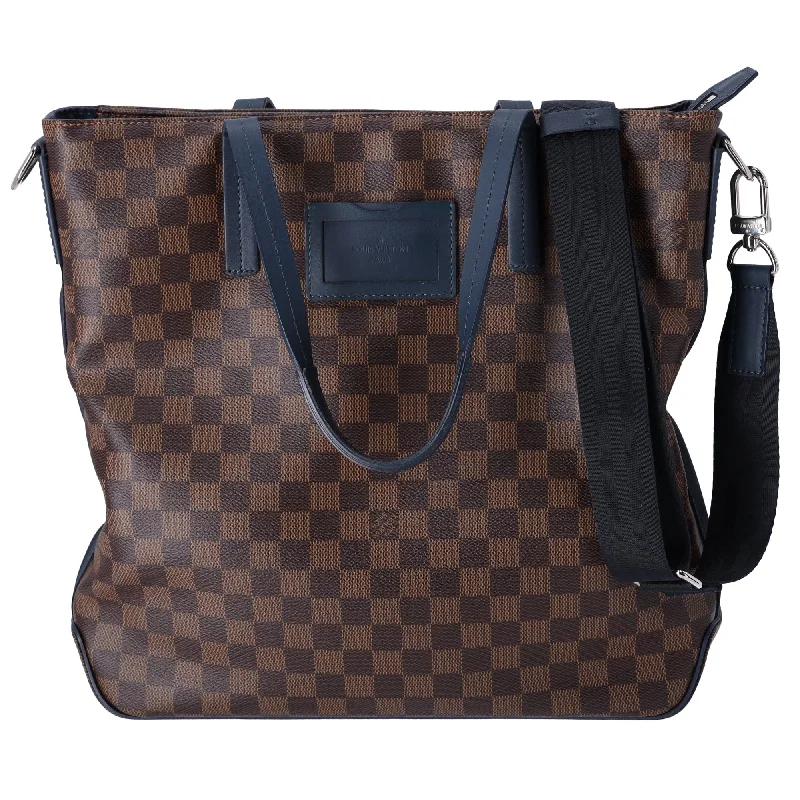 Louis Vuitton Herald Damier Ebene Tote Bag N41255 Blue Canvas