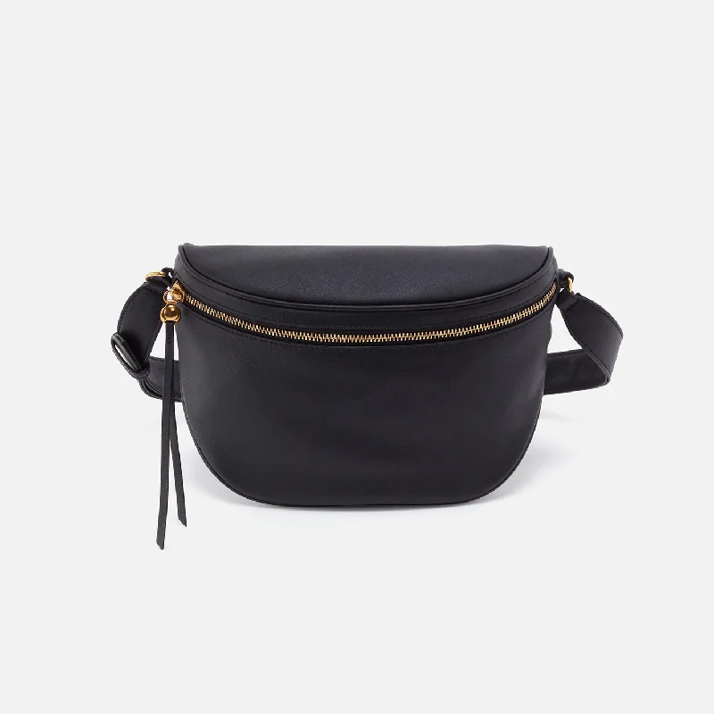 Juno Belt Bag In Smooth Leather - Black