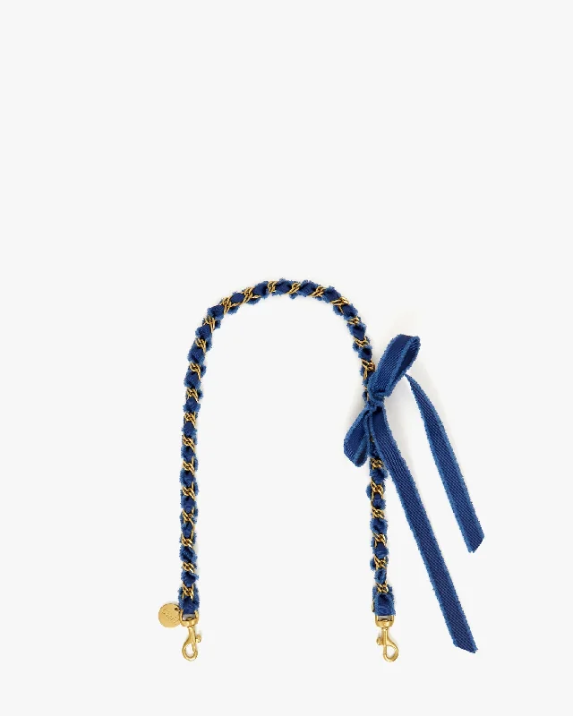 Shoulder Strap Frayed Blue Ribbon