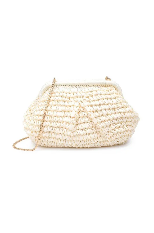 Ivory Woven Clutch