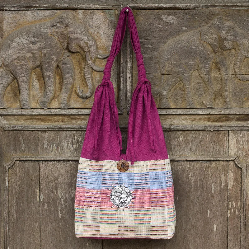 Siamese Blush Cotton Handbag