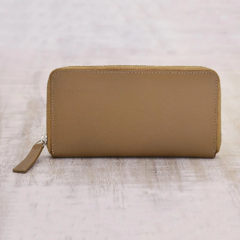 Woodland Mushroom Versatile Neutral Brown Women's Zipper Wallet