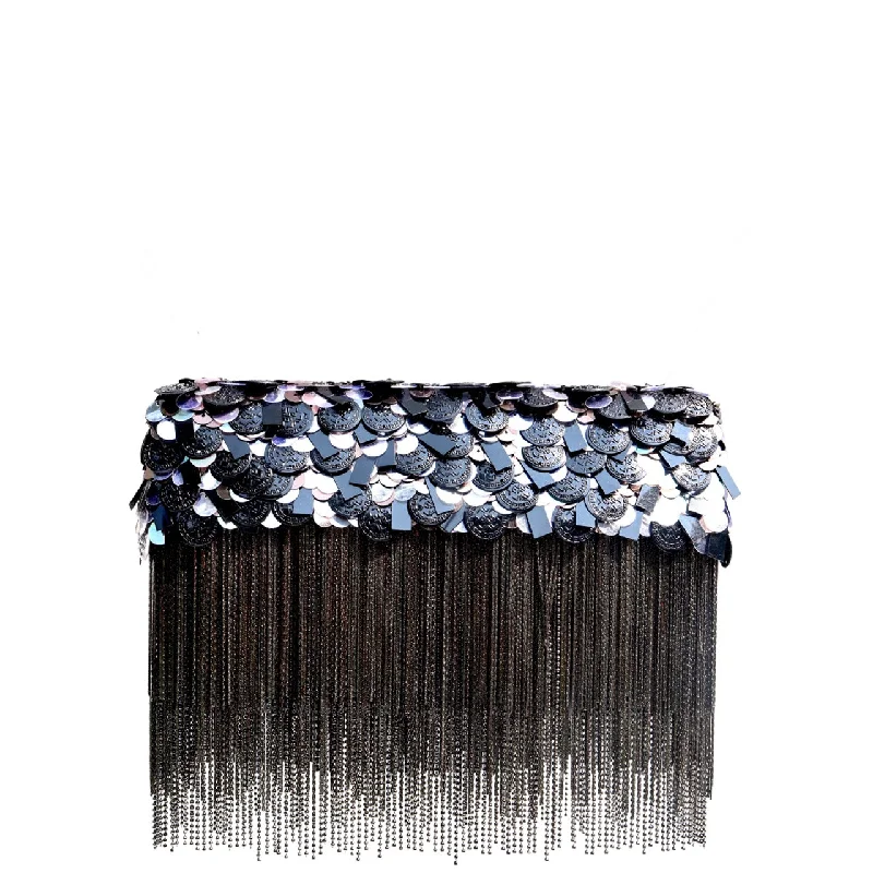 Black Shimmy Ombre' Clutch