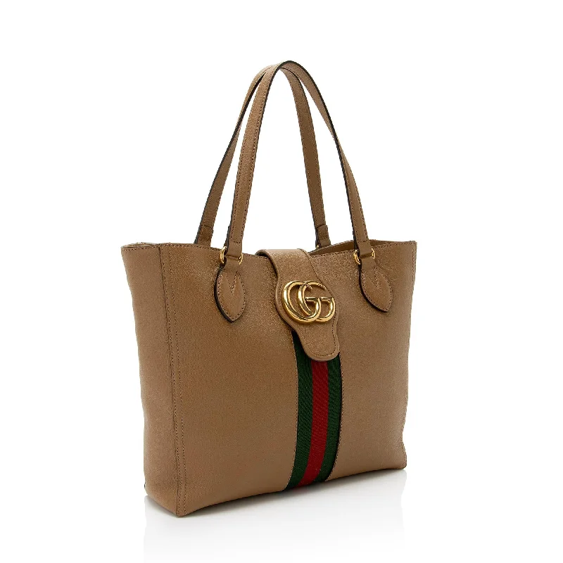 Gucci Calfskin New Sakai Lux Web Dahlia Small Tote (SHF-W8gTIa)