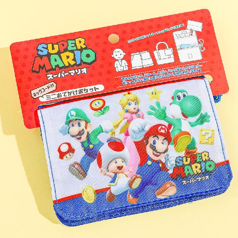 Super Mario Mini Outing Wallet With Neck Strap