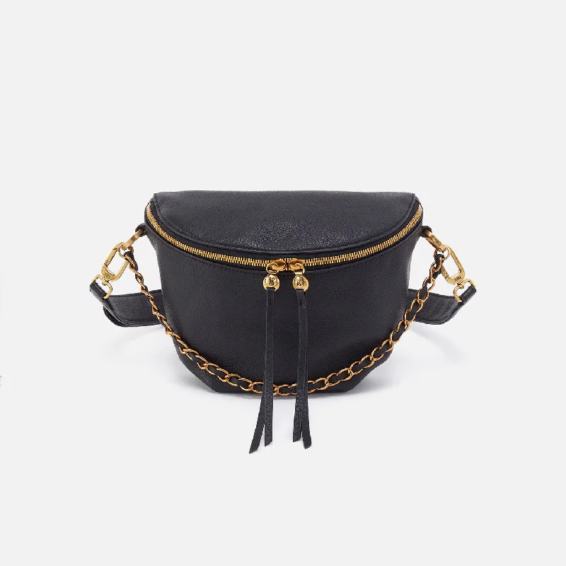 Miri Belt Bag In Pebbled Leather - Black