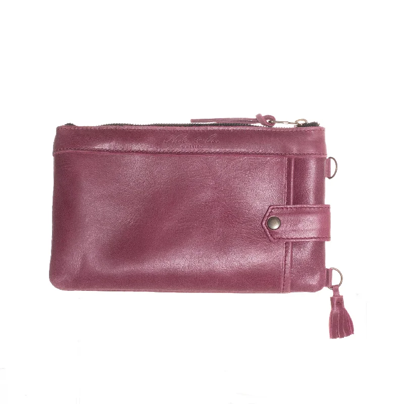 EVERYTHING CLUTCH - MEXICO COLLECTION - FULL LEATHER - SANGRIA