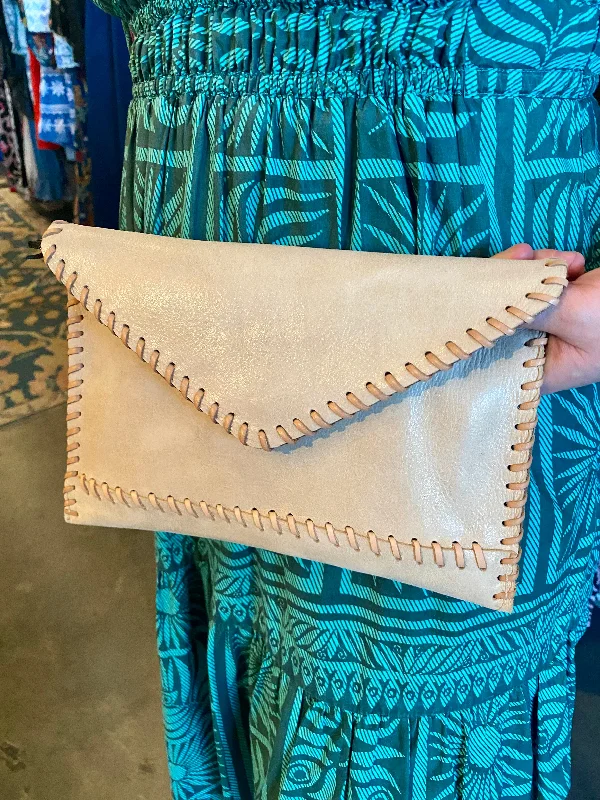 Polka Whipstitch Clutch