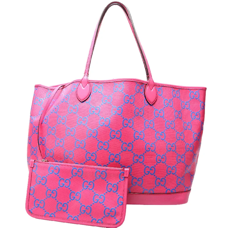 GG Embossed Tote W/Pouch Large