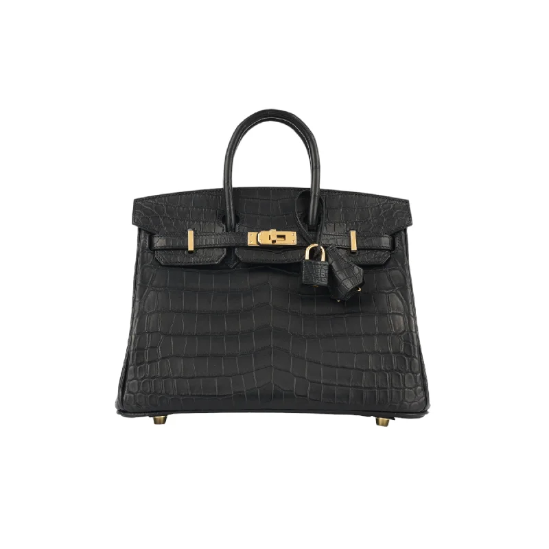 Hermès Birkin 25 - Noir Matte Croc (NWT)