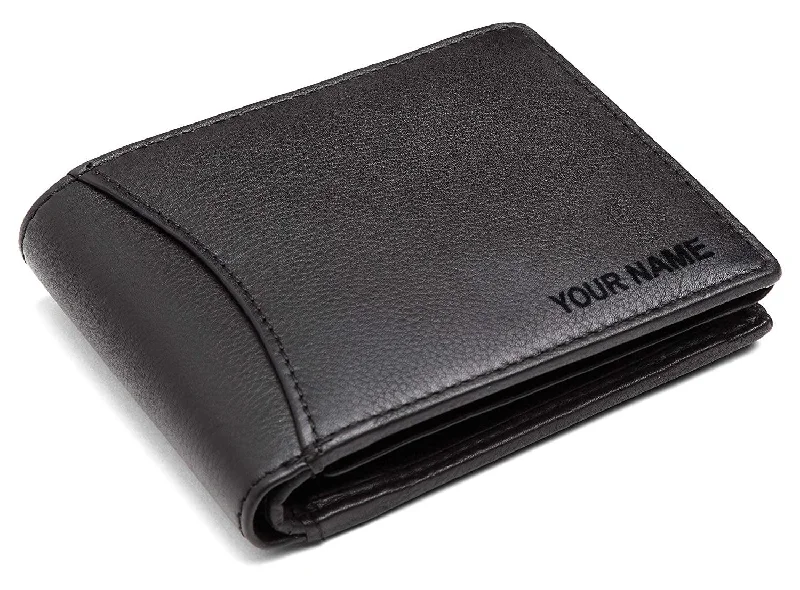 WildHorn® RFID Protected Custom Engraved Personalized High Quality Mens Leather Wallet for Gifting