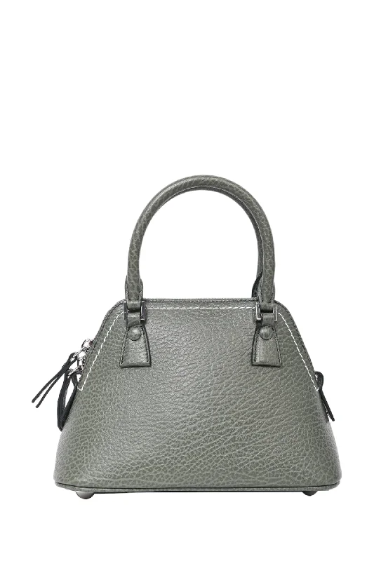 Maison Margiela Green Leather/Canvas Micro 5ac Classique Top Handle with Strap