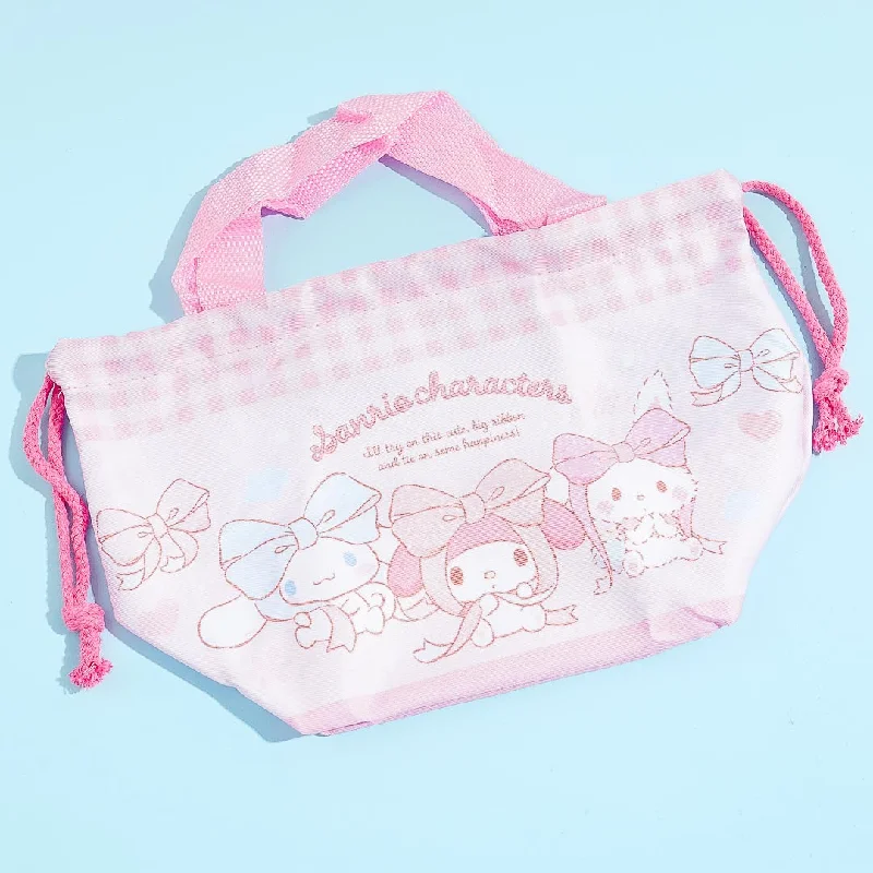 Sanrio Characters Ribbons Drawstring Handbag