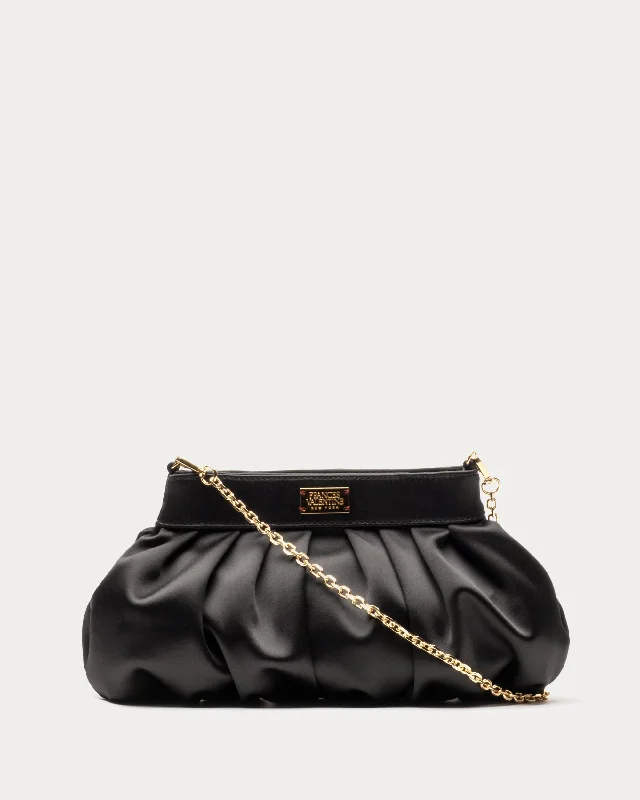 Nora Clutch Satin Black