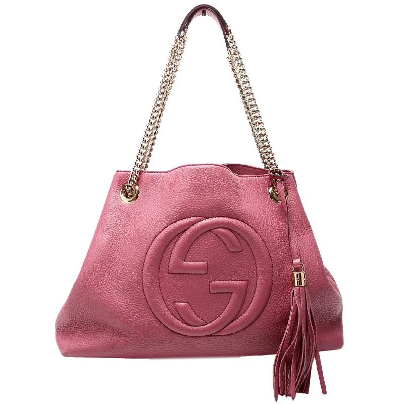 Soho Leather Shoulder Medium Mauve