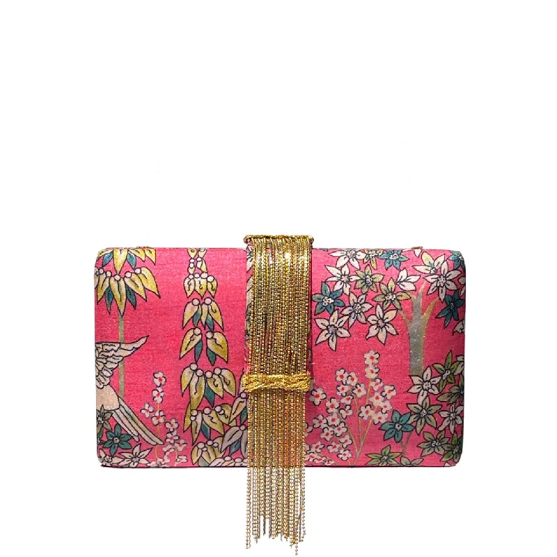 Tropical Bird Fringe Clutch