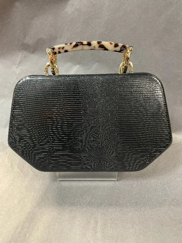 Sondra Roberts Lizard Clutch with Tortoise Handle