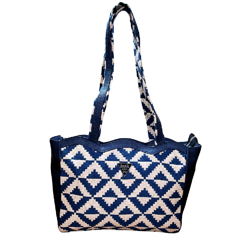 Woven windy Blue Tote