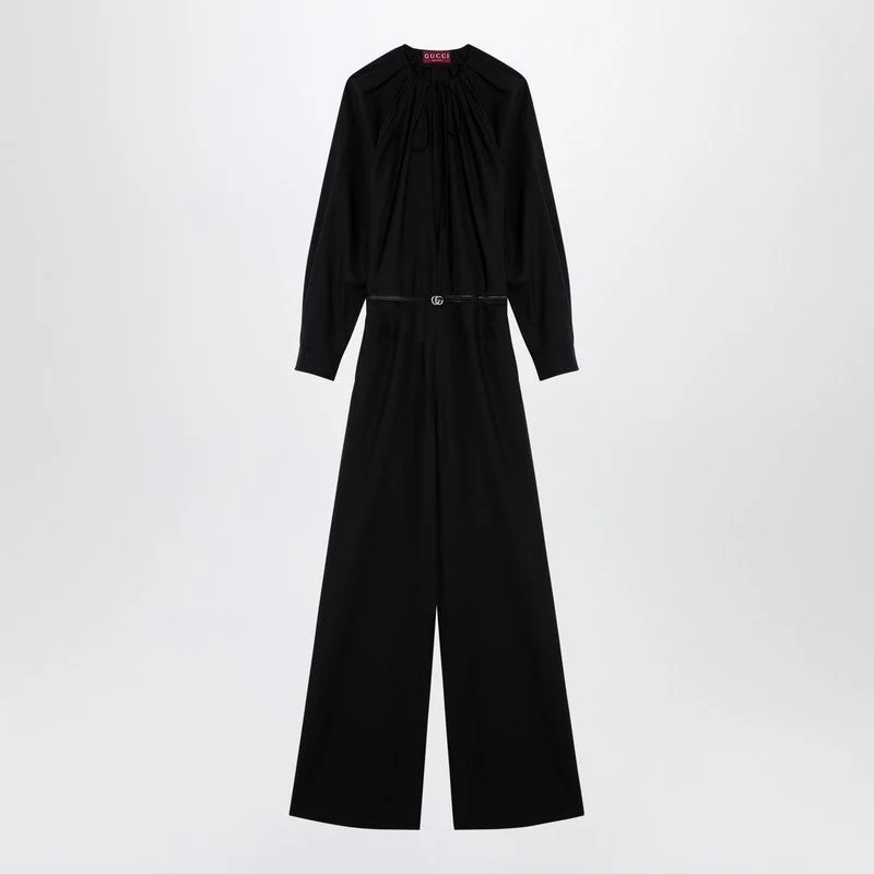 Gucci Black Wool Suit With Belt Women