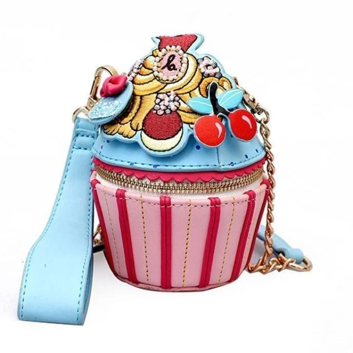 Embroidered Cupcake Handbag